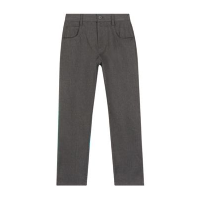Boys' grey slim school trousers